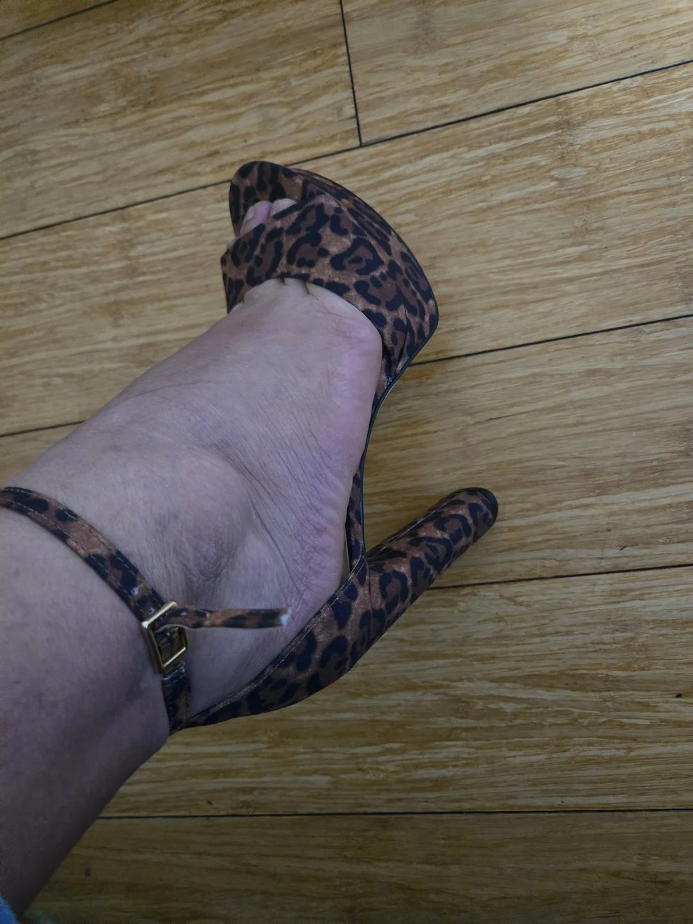 Jessica Simpson Leopard-Print Platform Ankle-Strap Heels - Brown & Black